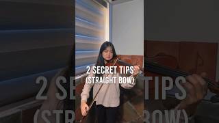 2 SECRET TIPS for a STRAIGHT BOW #violin #violintutorial