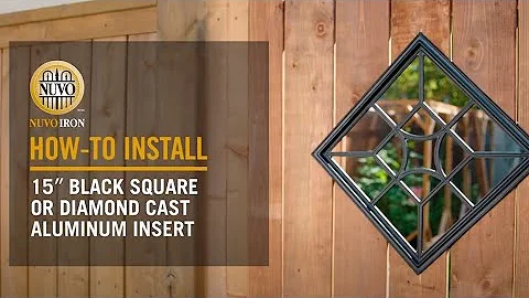 How-to Install: Square/Diamond Black Cast Aluminum Fence & Gate Insert (ACW54) | Nuvo Iron