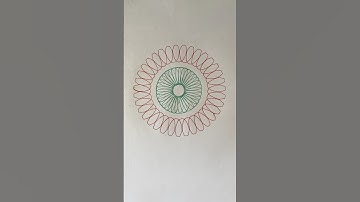 How many rotations did the pen make in total?🤔#art #satisfying #relaxing #spirograph #asmr #shorts