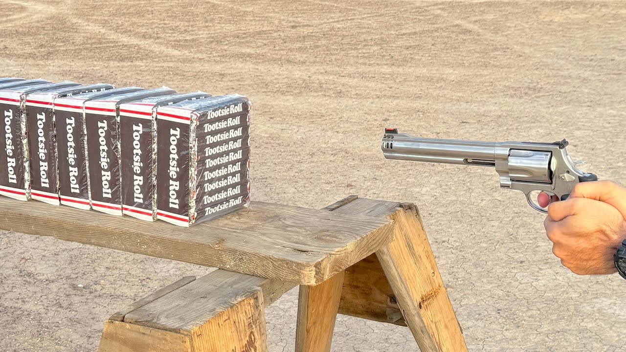 how much tootsie roll does it take to stop a 500 magnum?