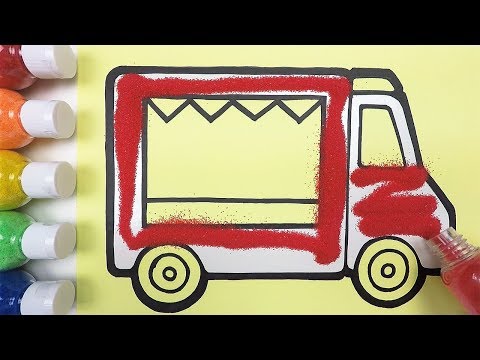 Truck coloring &amp;amp; drawing &amp;amp; <strong>studying</strong> <strong>English</strong> for kids ㅣ 트럭 그리기 색칠하기 영어 공부