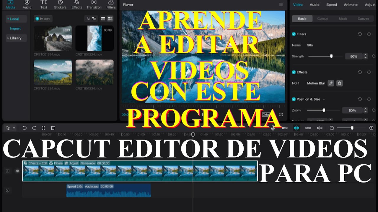 TUTORIAL CAPCUT PARA PC COMO EDITAR VIDEOS - YouTube