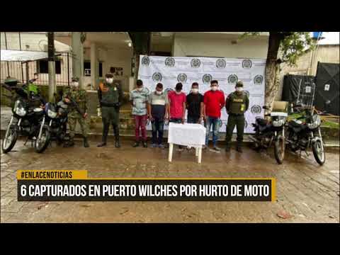 Seis capturados en Puerto Wilches por hurto de moto
