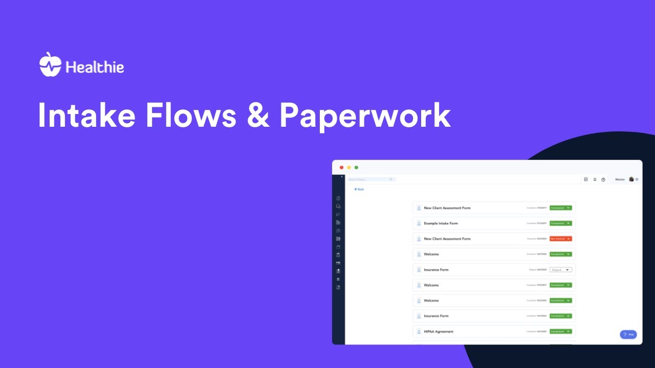 EHR + Telehealth Platform - New Client Onboarding Paperwork | Healthie