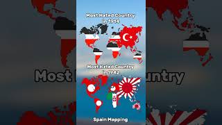 Most hated country in 1914 and 1942 #geography #map #mapping #ww2 #ww1 #world #history #shorts