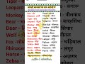 जंगली जानवरों के नाम अंग्रेजी में।✍️Raj mali gk🙏#english#vocabulary#shorts#trending#viral#ytshorts