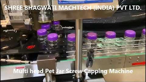 Pet Jar Screw Capping Machine with Cap Elevator , Pet Bottle Screw capper machine