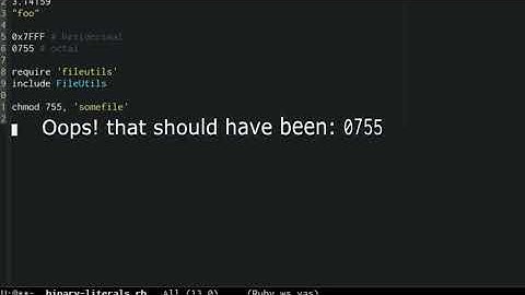 Binary Literals in Ruby