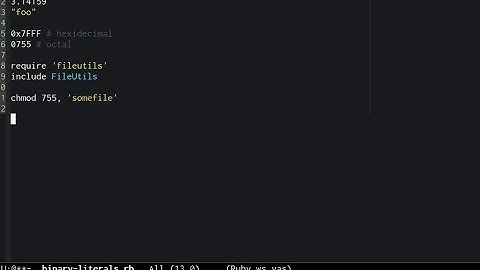 Binary Literals in Ruby