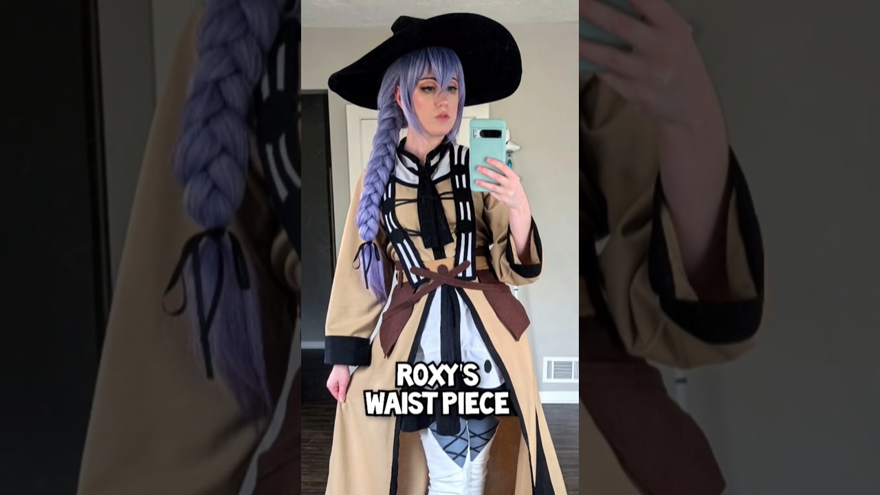 Making Roxy's Waist Piece! Cosplay Sewing Video with a Cat Helper! #cosplay #sewing #MushokuTensei