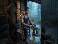 Cleaning Muddy Boots on a Wooden Porch During Heavy Rain #shorts #youtubeshorts #viralshorts #fyp