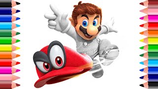 Super Mario Odyssey Coloring Book for Children