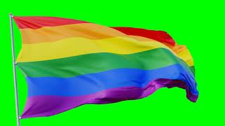 #Футаж флаг ЛГБТ хромокей ◄4K•HD► #Footage LGBT flag chromakey