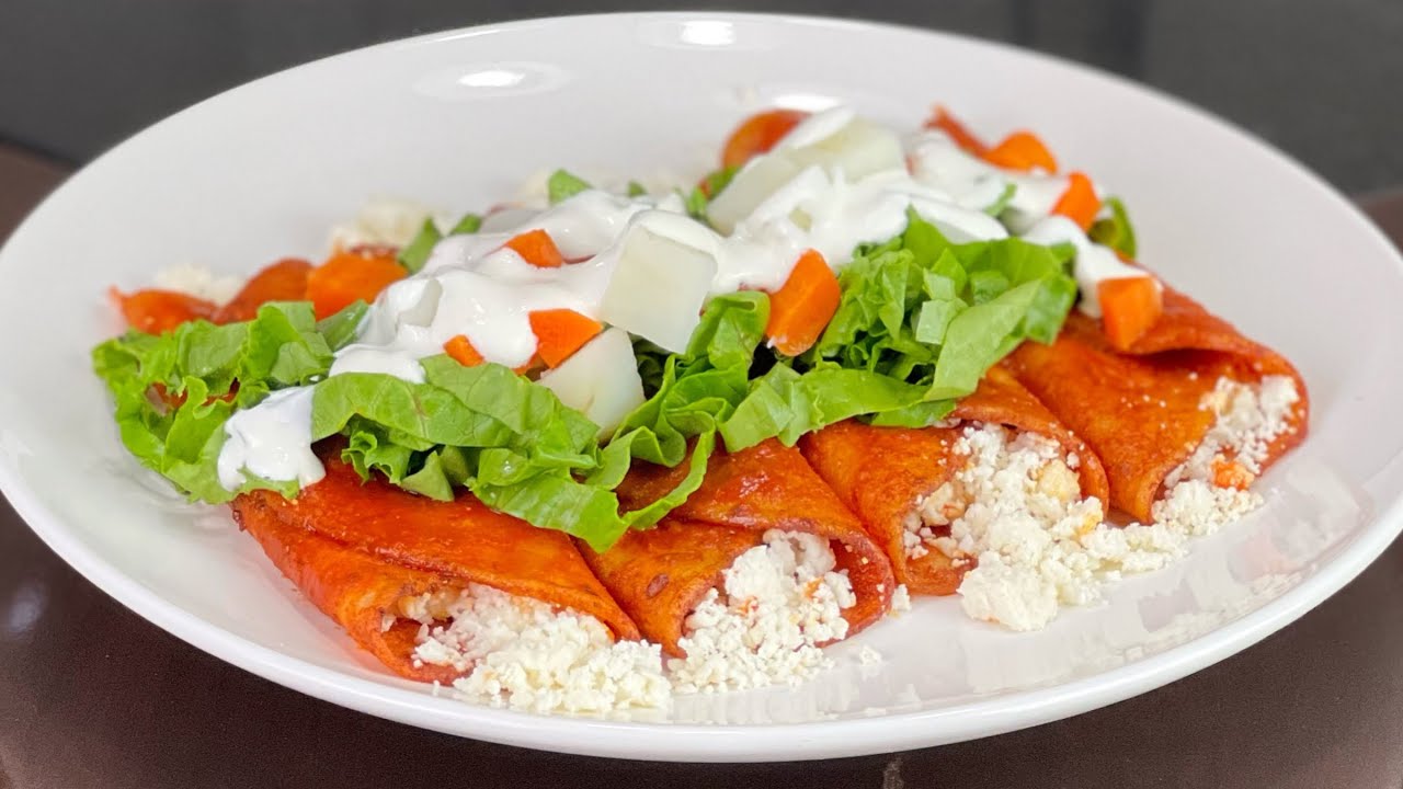 Como hacer las Mejores ENCHILADAS ROJAS en menos de 30 Minutos! Enchiladas Mineras YouTube