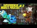 Trabajo en equipo para derrotar al TERCER ZOMBOT del modo supervivencia en PVZ 2 CHINO