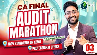 Full Day 3 - CA Final Audit Marathon - Covering 100% SAs & PE, CARO 2020 by CA Kapil Goyal Guide
