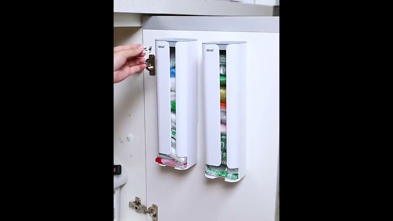 Kitchen Garbage Bag Storage Rack Bathroom Plastic Household Bag Organizer 