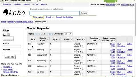 EXPORTING REPORTS IN KOHA 3 6