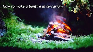 【苔テラリウム】焚き火のある苔テラリウム　How to make a bonfire in terrarium