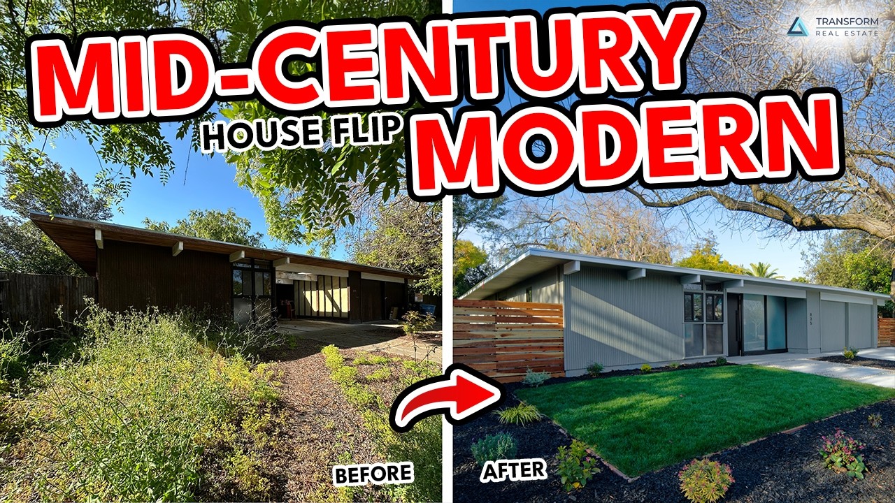 Mid Century House Before After Exterior Facelift
