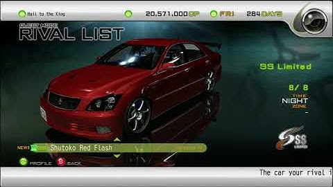 IMPORT TUNER CHALLENGE   XBOX 360   Video   008 of 055   RIVAL LIST   SS LIMITED