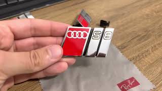 Audi S8 D2 handmade badge set