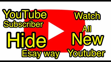 How to hide subscriber on YouTube channel. Subscriber hide kasari garni