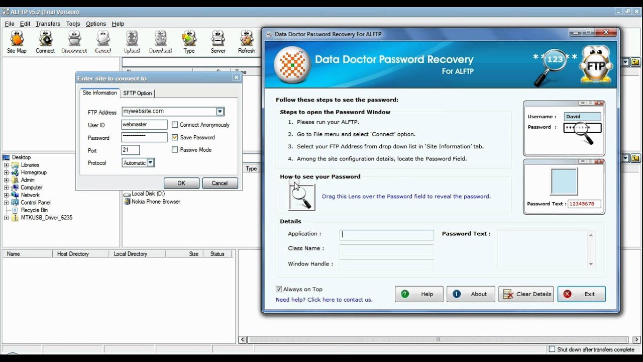 How To Recover Deleted ALFTP File Transfer Protocol Password Recovery Software Free