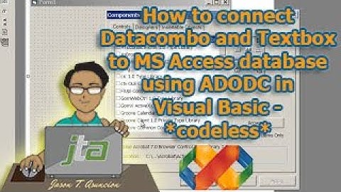How to connect Datacombo and Textbox to MS Access database using ADODC in VB6 - *codeless*