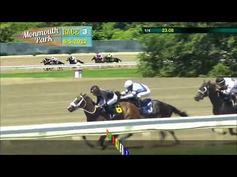 video thumbnail for MONMOUTH PARK 06-05-22 RACE 3
