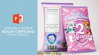 Como hacer BOLSA para CHIPS BAG | empaque papitas en PowerPoint