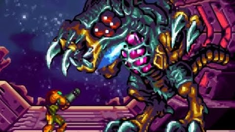 Metroid Fusion - SA-X and Omega Metroid Boss Battle (No Damage)