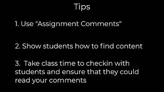 Comments and Feedback in Canvas