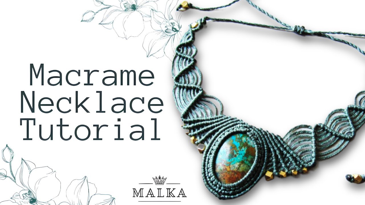 DIY macrame crystal necklace 