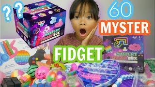 60 FIDGETS MYSTERY SURPRISE BOX *Rare FIDGETS What&#39;s in the box? | Vlog with Emma