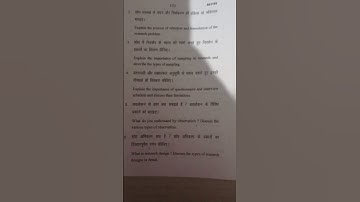 research methodology / MA 1 semester paper