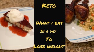 DIRTY/LAZY KETO WHAT I EAT IN A DAY | KETO BANANA SPLIT CHEESECAKE| CAULIFLOWER FRIED RICE| KETO BBQ