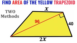 Can you find area of the Yellow Trapezoid? | Trapezoid | (Trapezium) | #math #maths | #geometry