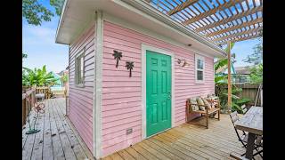 Pretty in Pink Cute Coastal Cottage on Galveston Island