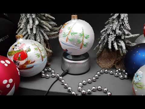 Стеклянная игрушка на елку символ года 2021 бык