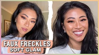 Monochromatic Soft Glam & Faux Freckles | My Go To Makeup Look //  Christine Le