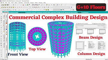 G+10 circular commercial complex building design by staad pro v8i software | Civil engineering |