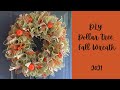 DIY Fall Dollar Tree Mesh Wreath | Fall 2021