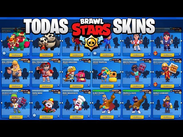 Comprei Todas Skins Do Brawl Stars Brawl Stars - todas as skins do brawl stars 2020