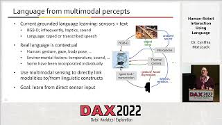 DAX 2022: Human-Robot Interaction Using Language - Cynthia Matuszek