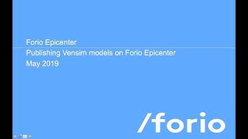 Publishing Vensim models on Forio Epicenter