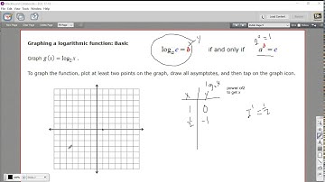 Graphing a logarithmic function - basic