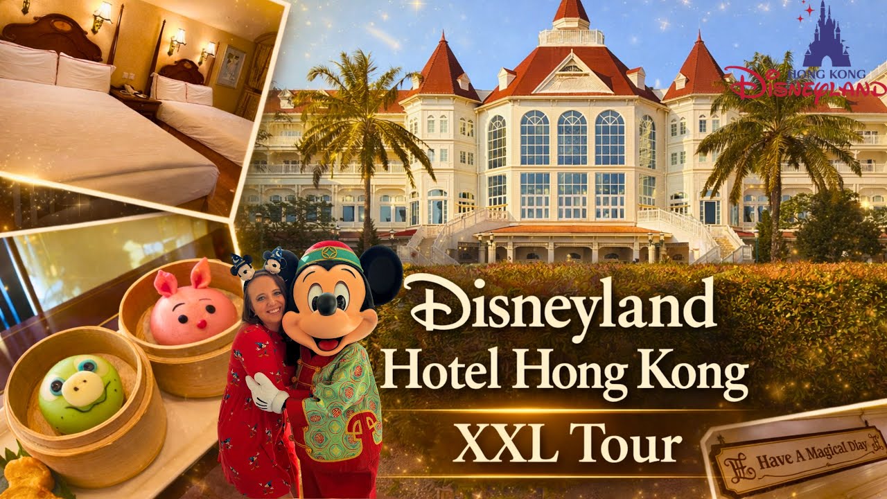 Disneyland Hotel Hong Kong 🏰 XXL Tour | Das teuerste Disney Hotel mit Roomtour & Dim Sum