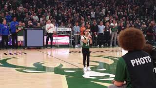 Liamani-National Anthem Bucks vs Celtics Game 5 Round 2 NBA Playoffs 2019