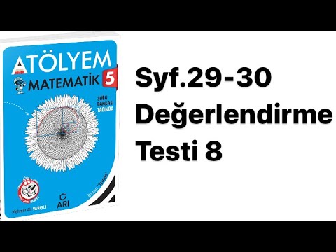 5.SINIF ATÖLYEM S.29-30 DEĞERLENDİRME TESTİ 8